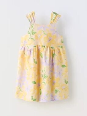Zara Yellow & purple Halter Sleeveless Sundress 6